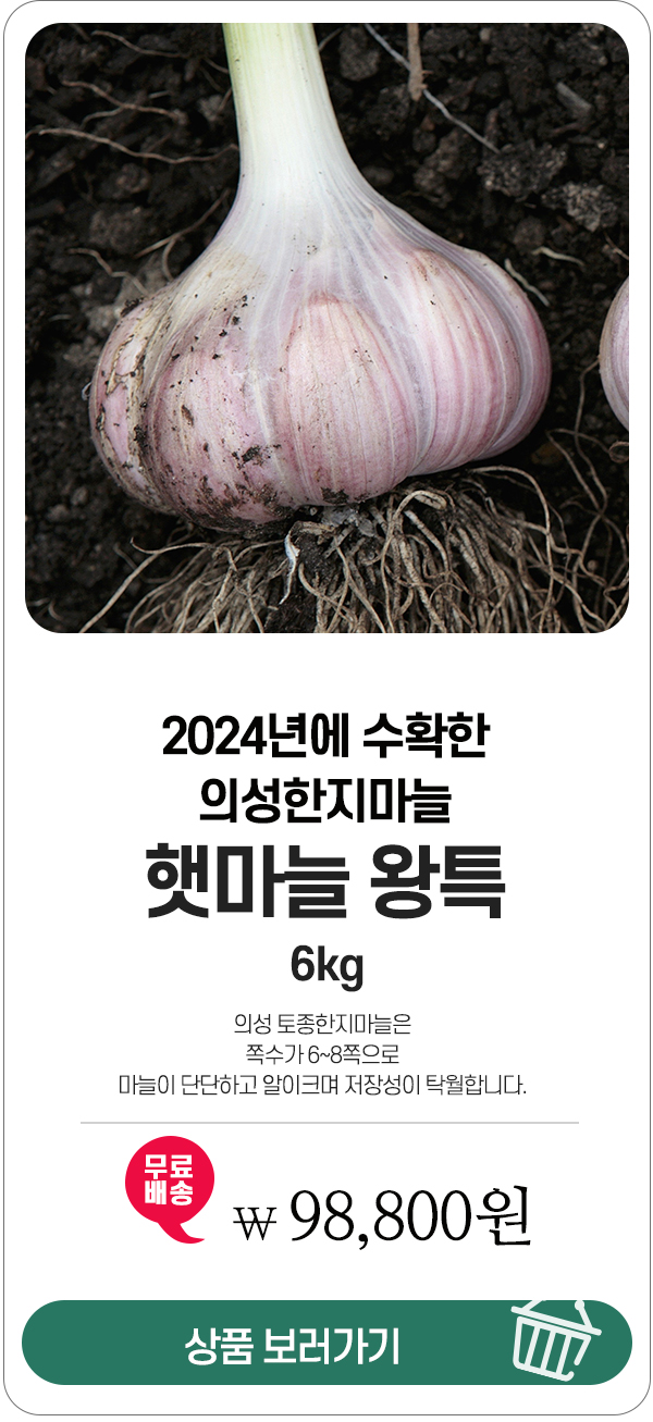2023년수확한 의성한지마늘 햇마늘왕특 6kg