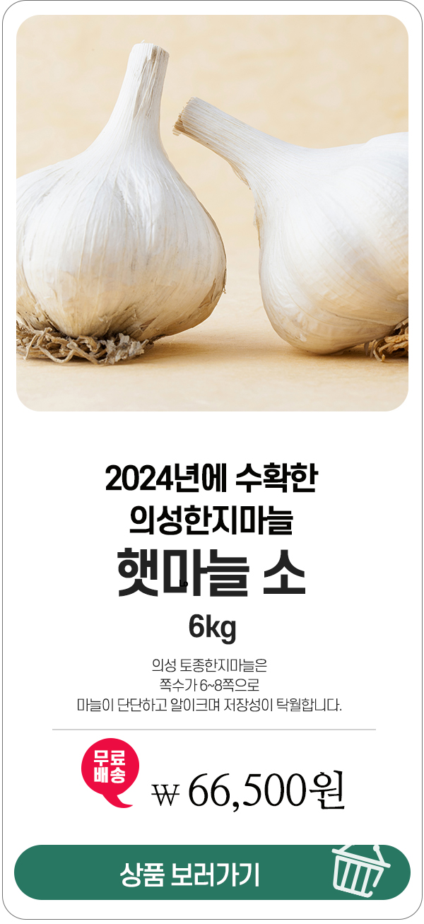 2023년수확한 의성한지마늘 햇마늘 소 6kg